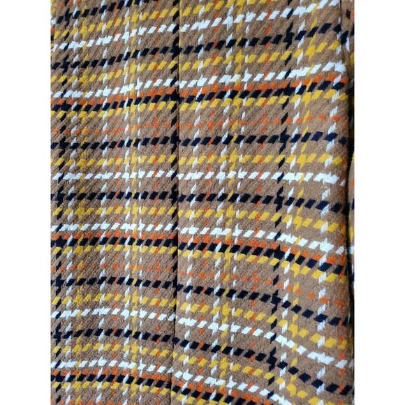 Women X-Small Coat Camel MultiColor Retro Plaid Overcoat Peacoat -Skies Are Blue - Picture 12 of 13